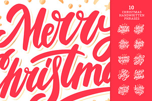 Christmas Vector Handwritten Phrases