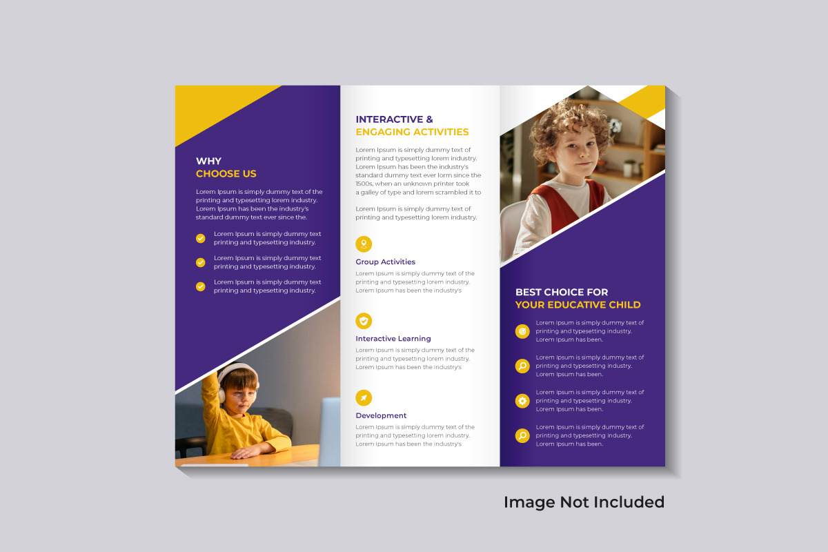 School Education Trifold Brochure, a Brochure Template by Limino™ Studio (Photo 2 of 2)
