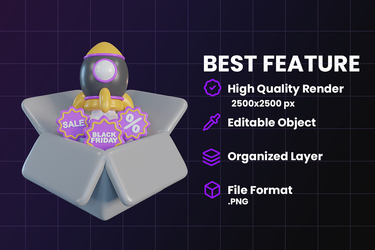 Black Friday 3D Icon Pack, an Object Graphic by Artnivora.Std (Photo 3 of 4)