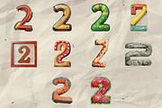 100 Stylized Numbers for Collage Art, an Object Graphic by Megan Aili Designs (Thumbnail 3 of 12)