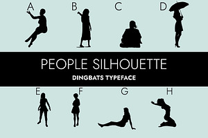 People Silhouettes Dingbats Font