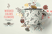 Washed Colors Flowers, a Decorative Illustration by Bloomart Studio (Thumbnail 1 of 5)