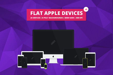 Flat Responsive Apple Web Mockups v2