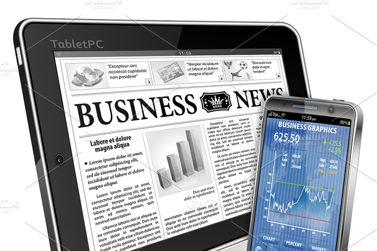 Business News Media Concepts, a Finance Illustration by TAlex (Photo 6 of 6)