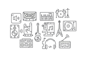 Vector Line Music Icons, an Icon by Cat + Moth (Thumbnail 3 of 3)