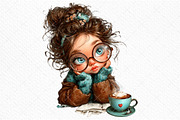 Whimsical Valentine Coffee Girl Png, an Illustration by Craft Nest (Thumbnail 10 of 11)