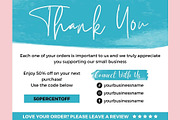 Thank you order card blue Canva 12, a Card Template by bonadigitals (Thumbnail 2 of 3)