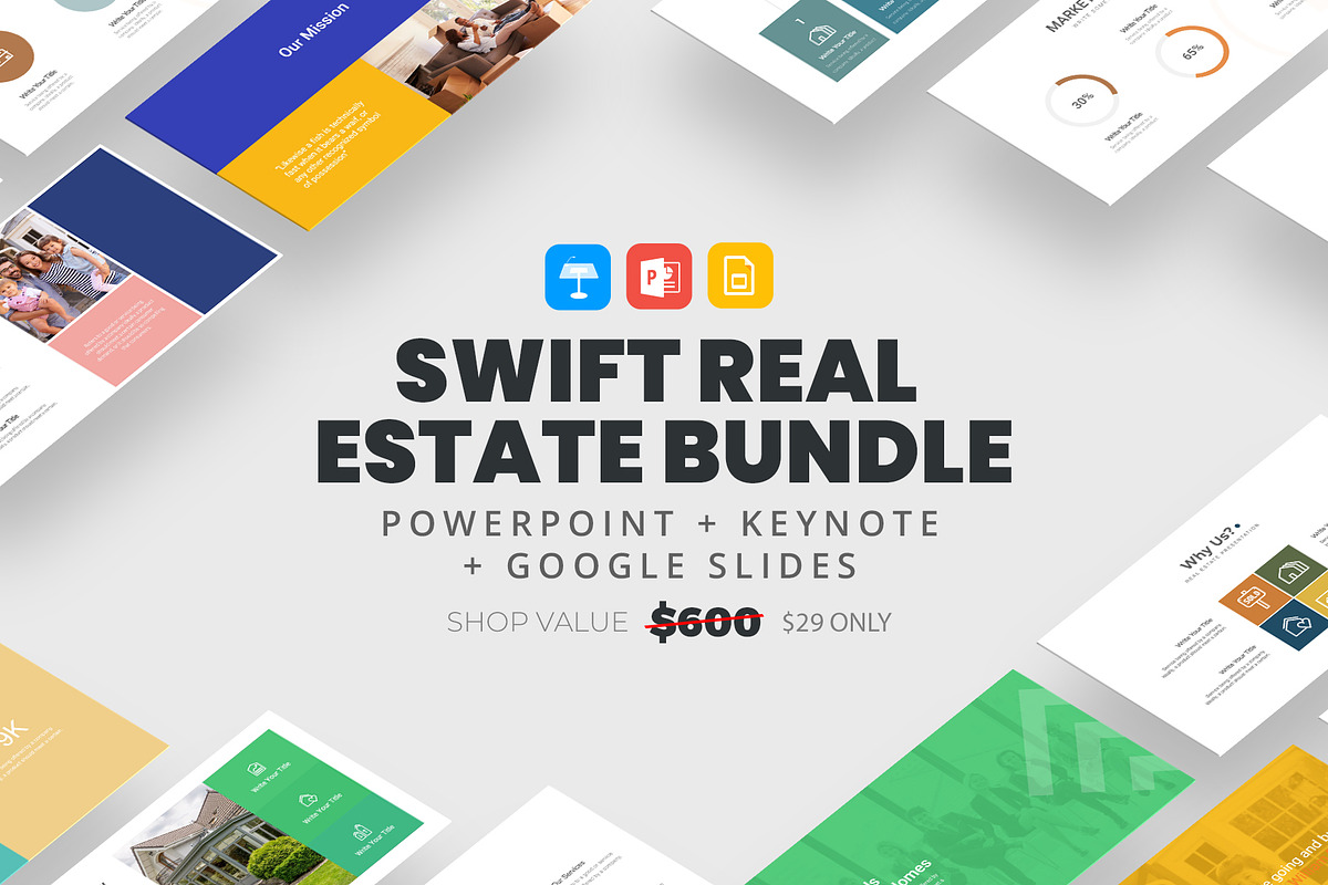 SWIFT Real Estate Bundle, a Presentation Template by slidequest (Photo 1 of 13)