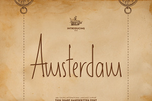 Amsterdam Display Handwritten, a Serif Font by infernostudio3