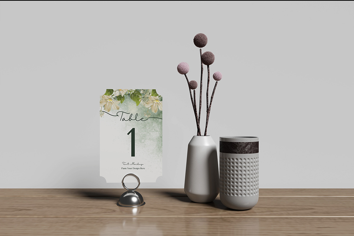 Table Tent Mockup, a Product Mockup by MrLetters (Photo 2 of 5)