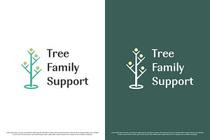 Family Tree Support Logo Design Icon, a Branding & Logo Template by Morvana Crew