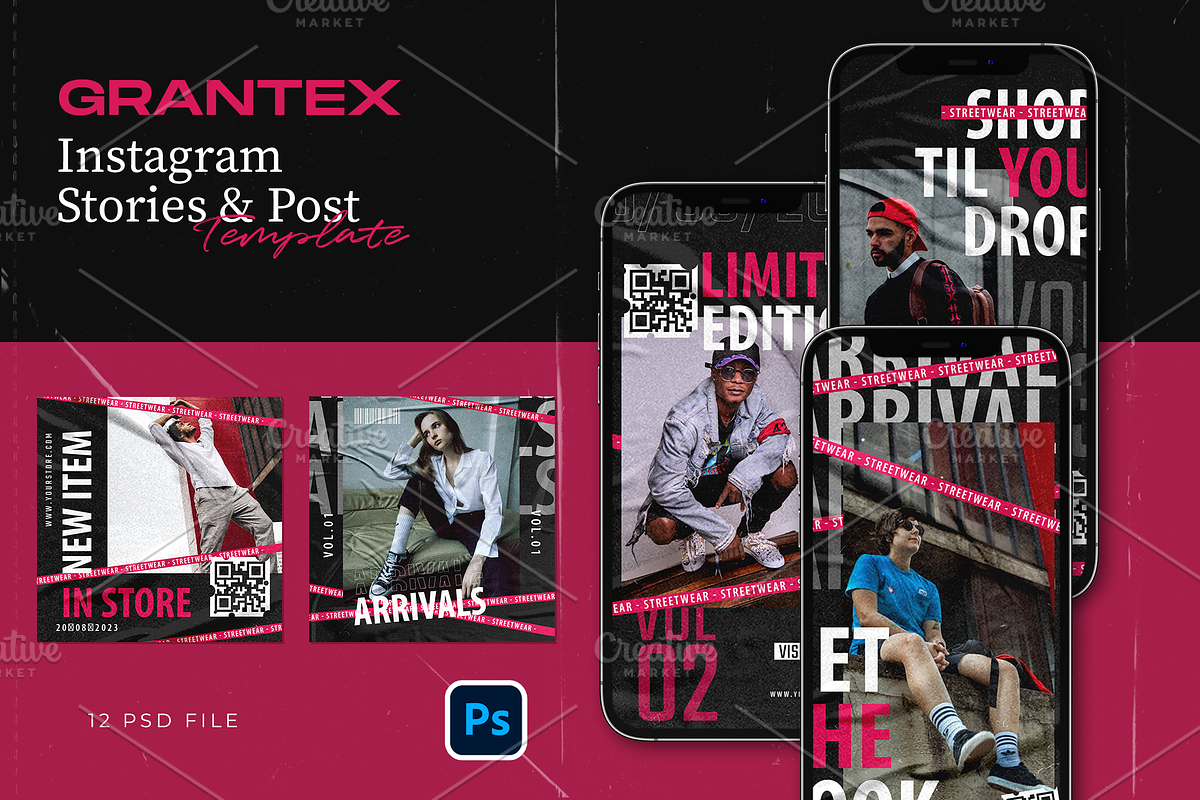 Fashion Instagram Template - Grantex, a Social Media Template by Gibcreat (Photo 1 of 4)