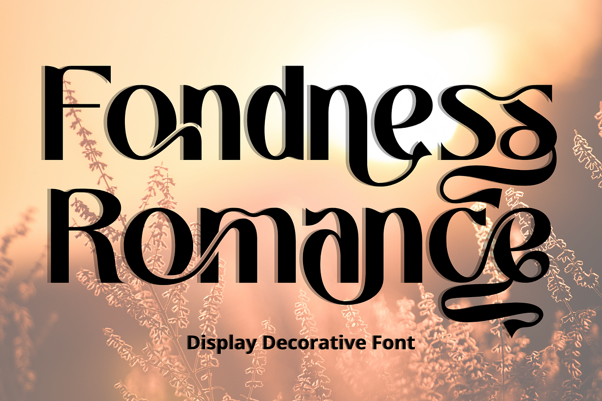 Fondness Romance Font, a Sans Serif Font by 177Studio (Photo 1 of 8)
