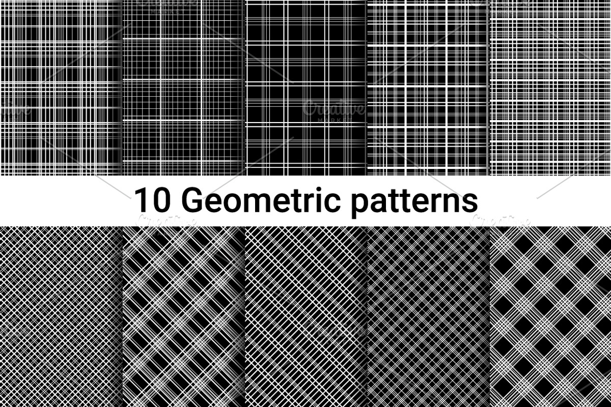 Seamless Patterns. Linear style., a Pattern Graphic by Svetlana Avv (Photo 1 of 11)