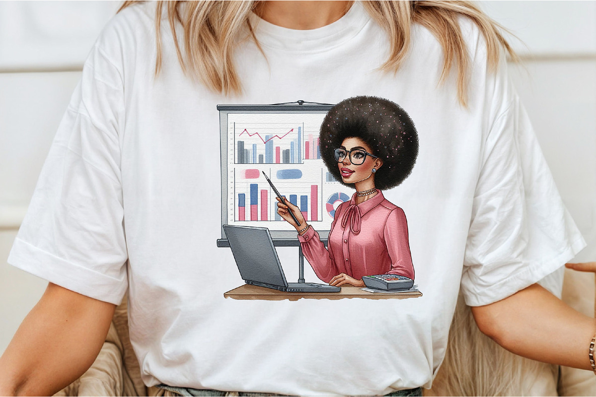 Watercolor Black Boss Lady Clipart, an Illustration by Libby Wishes (Photo 7 of 10)