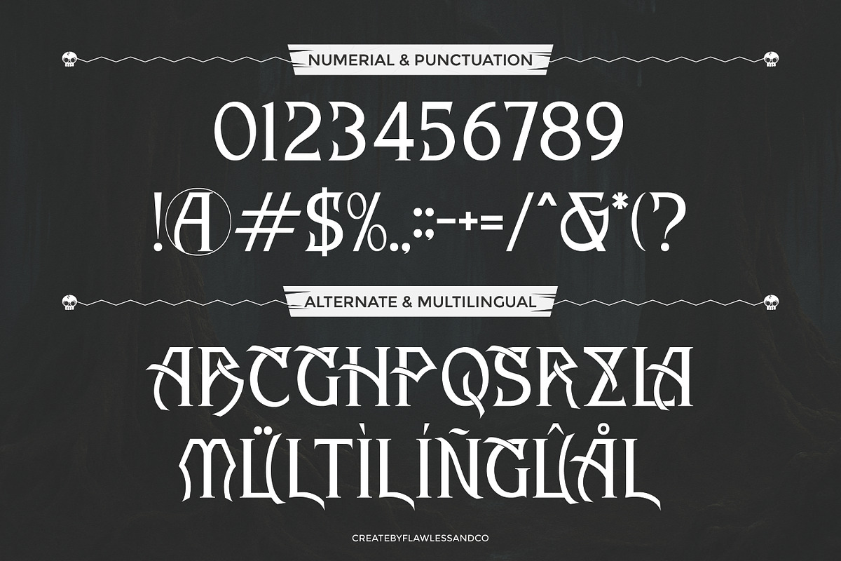Darkcharis - Mystic Display Font, a Font by Flawless And Co (Photo 9 of 10)