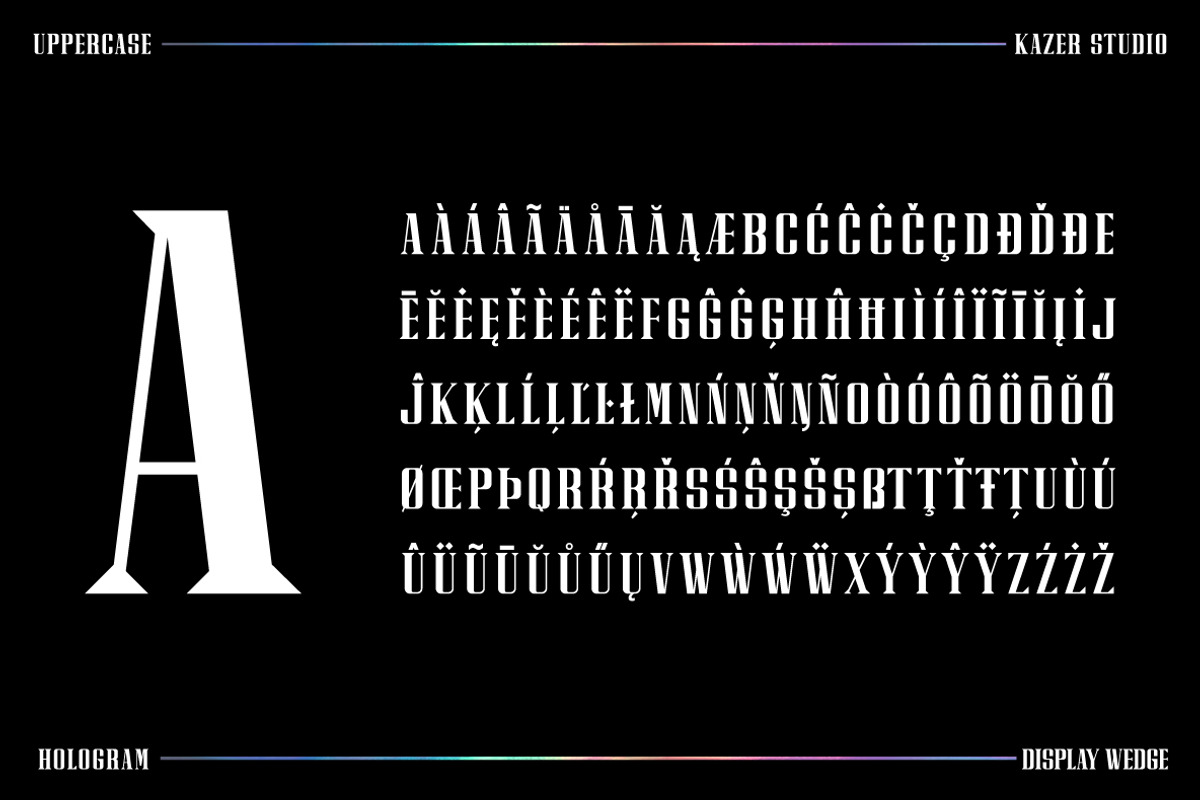 HOLOGRAM - Display Font preview 4