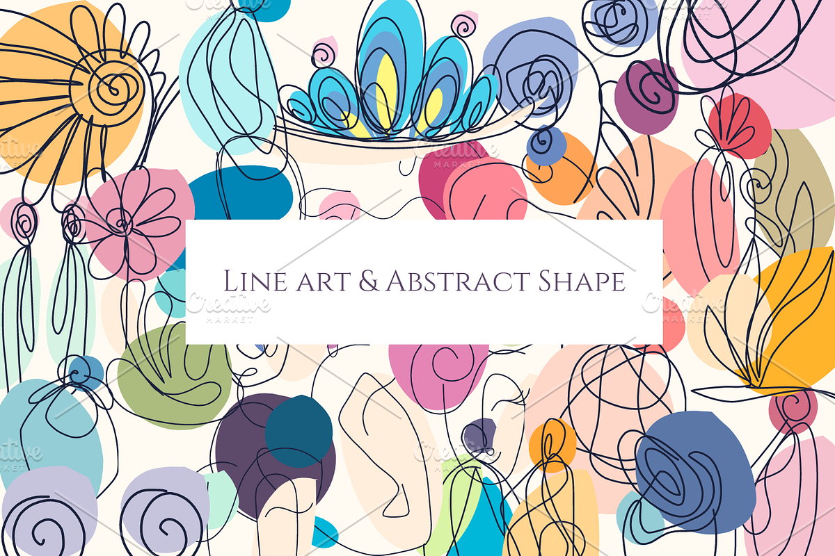 Line Art & Abstract Shapes, an Illustration by ArtstudioByKhushbu (Photo 1 of 4)