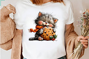 Funny Cartoon Cat Christmas Clipart, a Seasonal Illustration by CreationArt (Thumbnail 6 of 7)