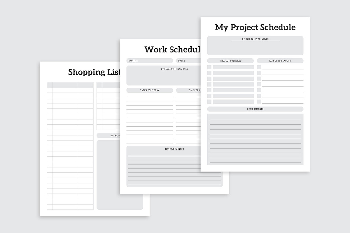 Ultimate Planner Bundle Pack., a Stationery Template by MNT-Creator