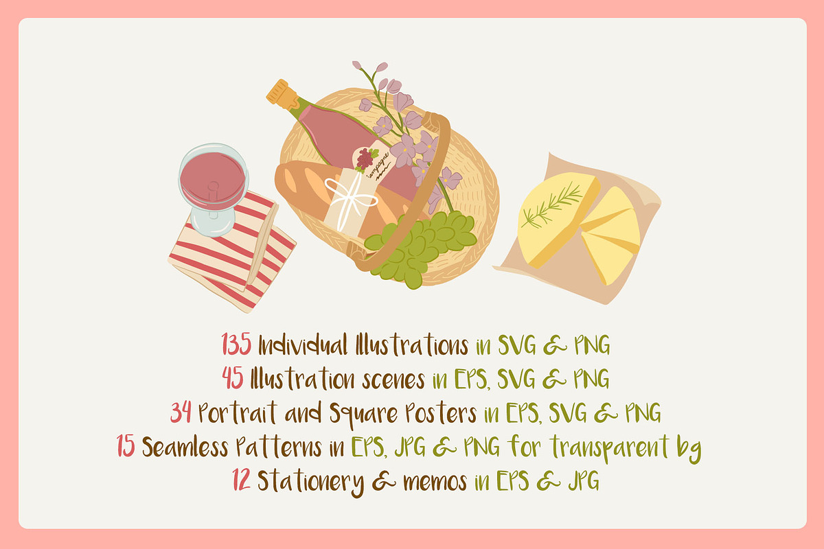 Summer Picnic Graphic Illustrations, a Seasonal Illustration by CreativeChristiana (Photo 2 of 14)