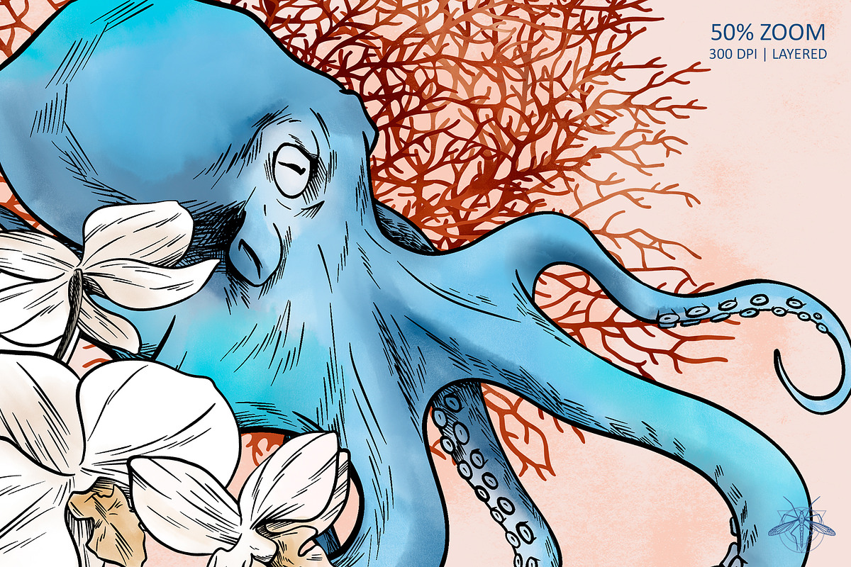 SERENITY | Watercolor ocean set, an Animal Illustration by Tanya Vollar (Photo 10 of 13)