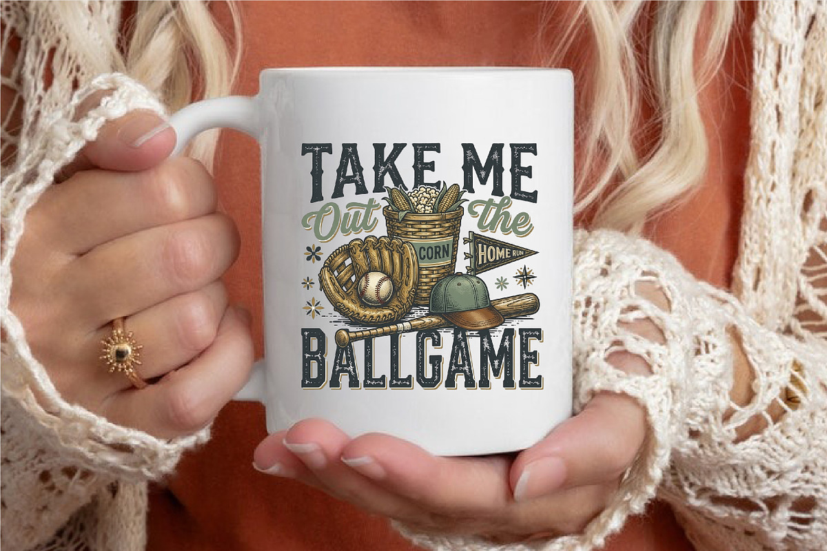 Take Me out to the Ballgame Baseball, an Illustration by designcity5 (Photo 4 of 4)