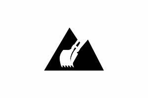 Mountain excavator logo
