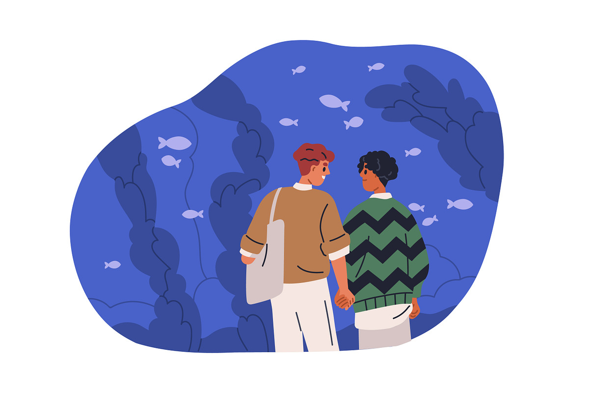Teenagers love couples dating set, a Person Illustration by Good Studio (Photo 7 of 9)