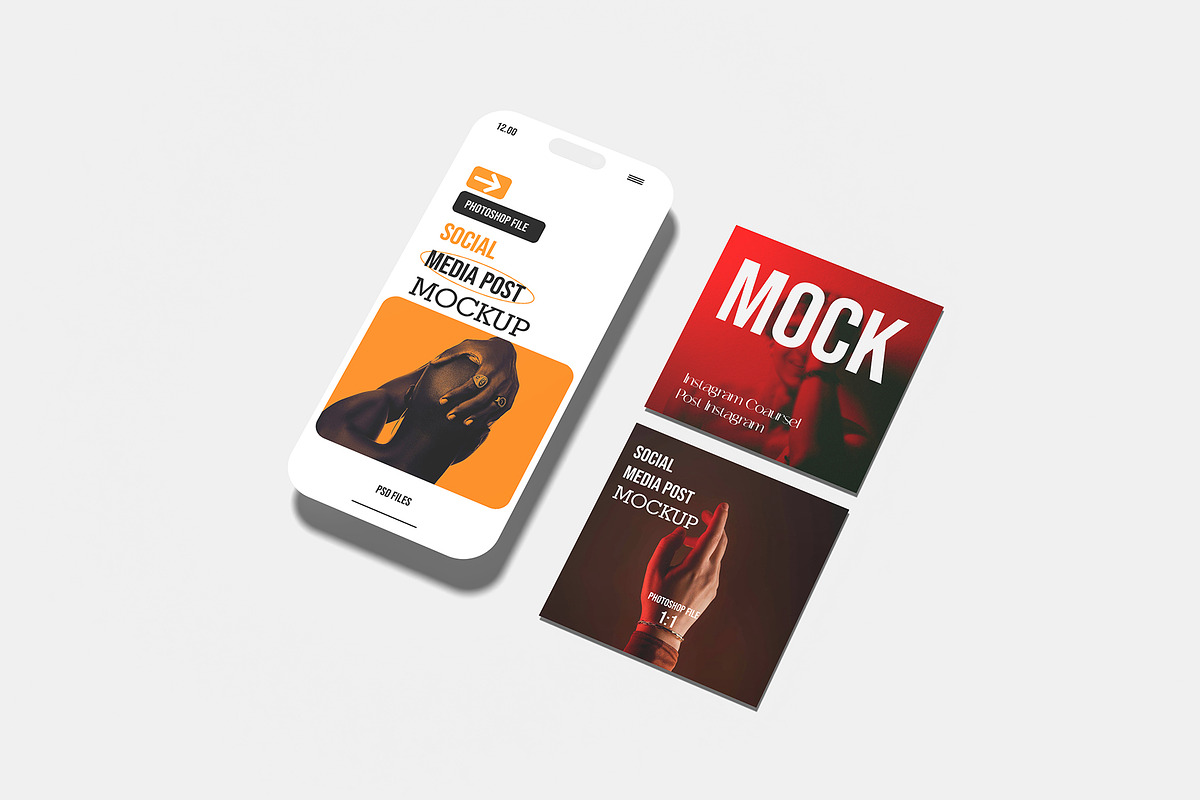 Social Media Post Mockup, an iPhone Mockup by Graphicbars (Photo 3 of 11)