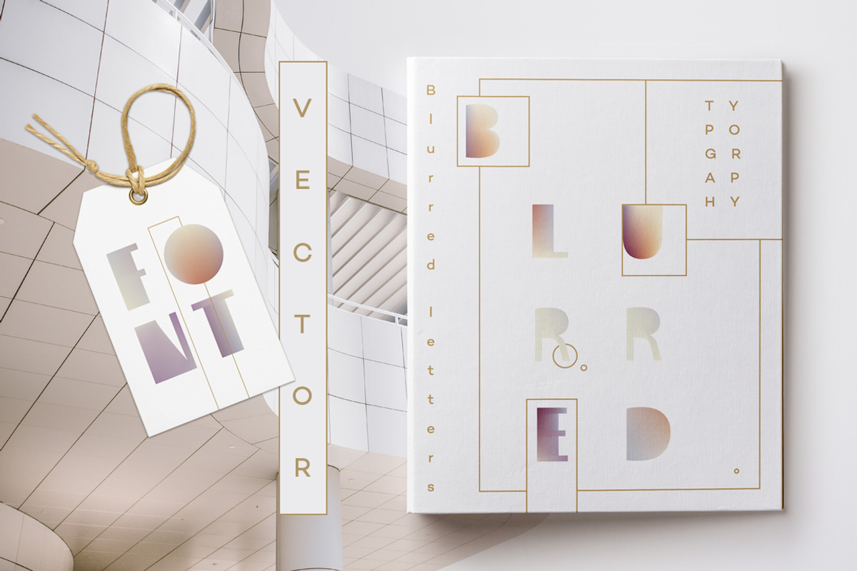 Blurred-vector font