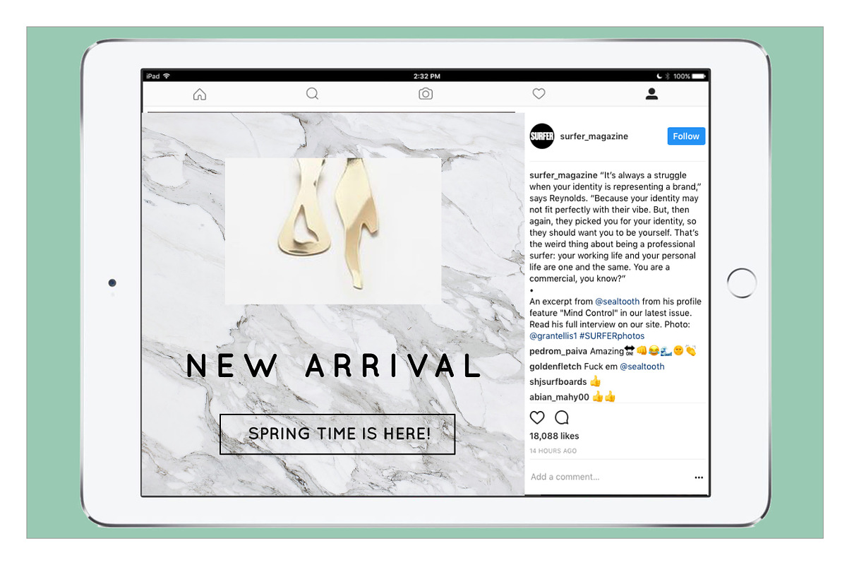 Instagram Template Marble, a Social Media Template by AtelierCartouche (Photo 4 of 5)