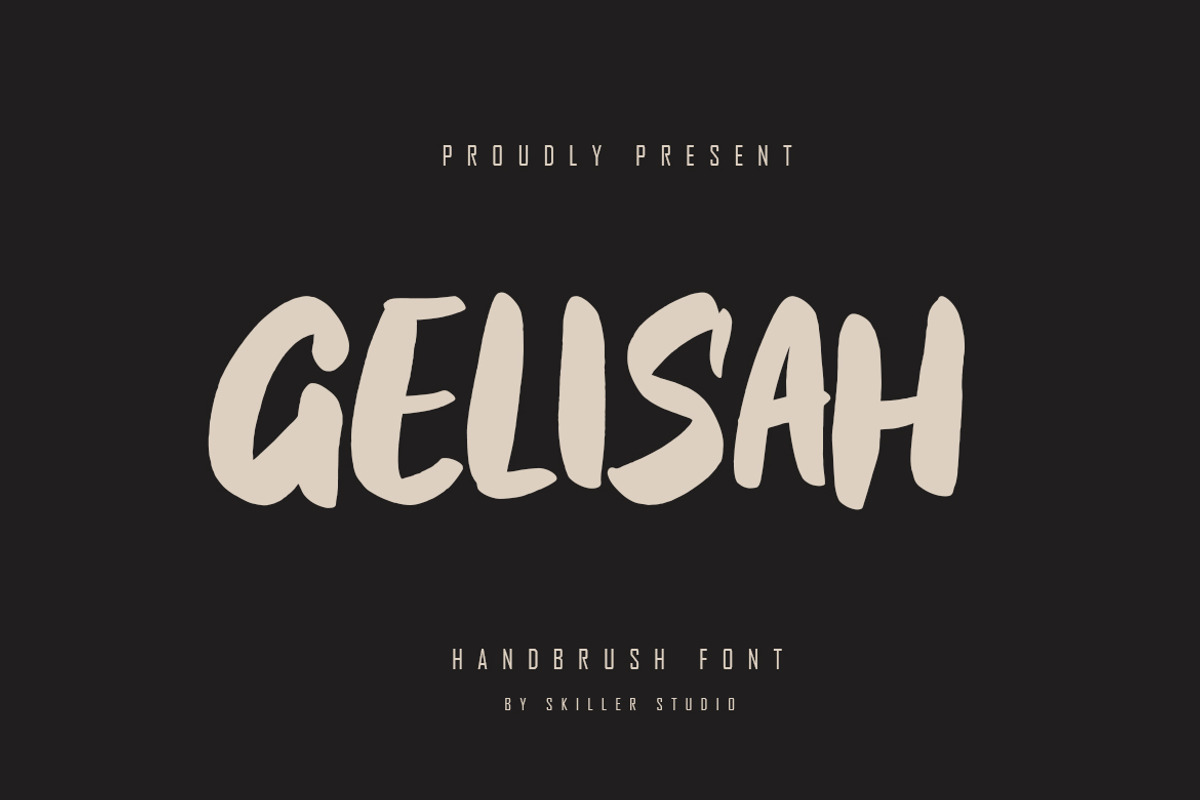 Gelisah - Handbrush Font, a Font by skiiller studio (Photo 1 of 8)