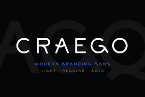 Craego – Modern Branding Sans, a Sans Serif Font by chekart