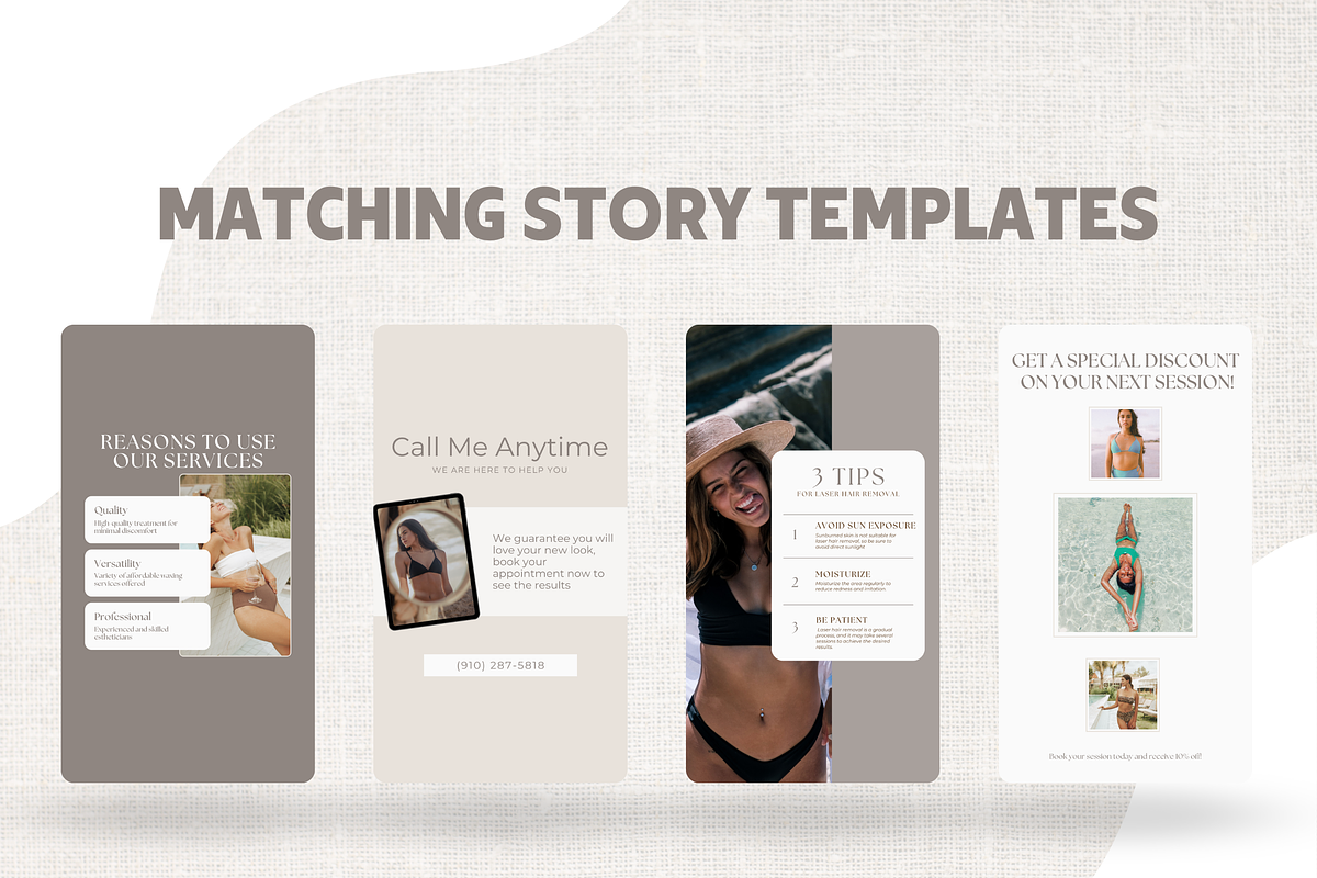 Laser Hair Removal Insta Template, a Social Media Template by EliteMatidi (Photo 5 of 9)