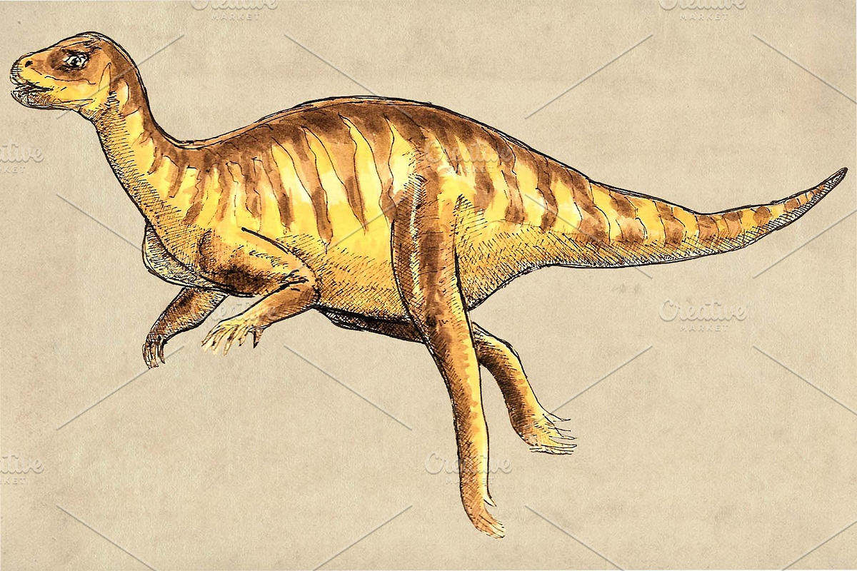 Dinosaurs Watercolor Pack Clipart #2, an Illustration by Doggy Days (Photo 7 of 7)