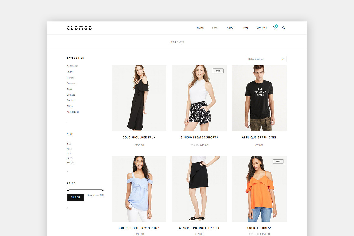 Clomod - Clean WooCommerce Theme, a WordPress Template by themenow (Photo 2 of 7)
