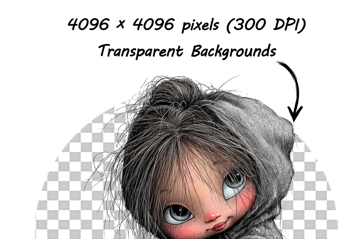 Easter Whimsical Girl & Animals PNG, an Illustration by one-touch (Photo 7 of 11)