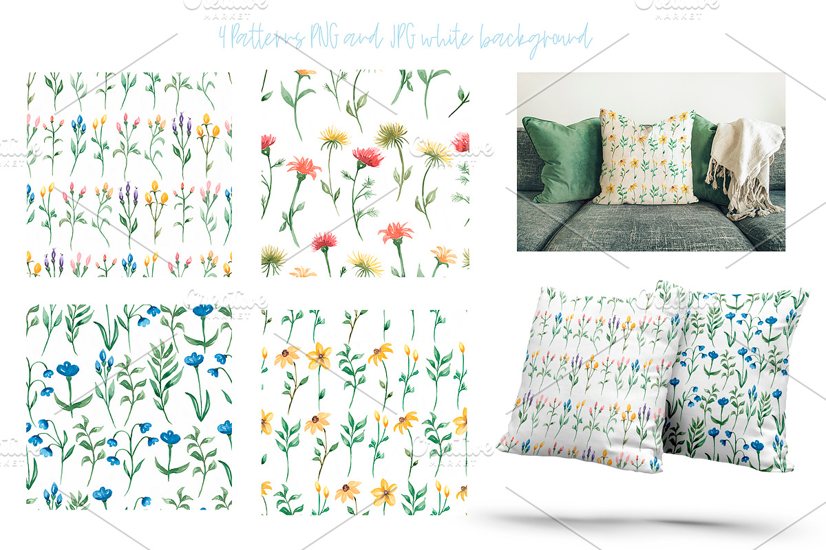 Watercolor Wildflowers Collection, a Decorative Illustration by MayaNavits (Photo 9 of 14)
