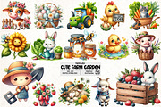 Cute Farm Garden Clipart, an Illustration by Pixels.Craft (Thumbnail 1 of 7)