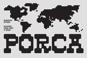 Porca a Rounded Pixel Font, a Slab Serif Font by Blankids Studio