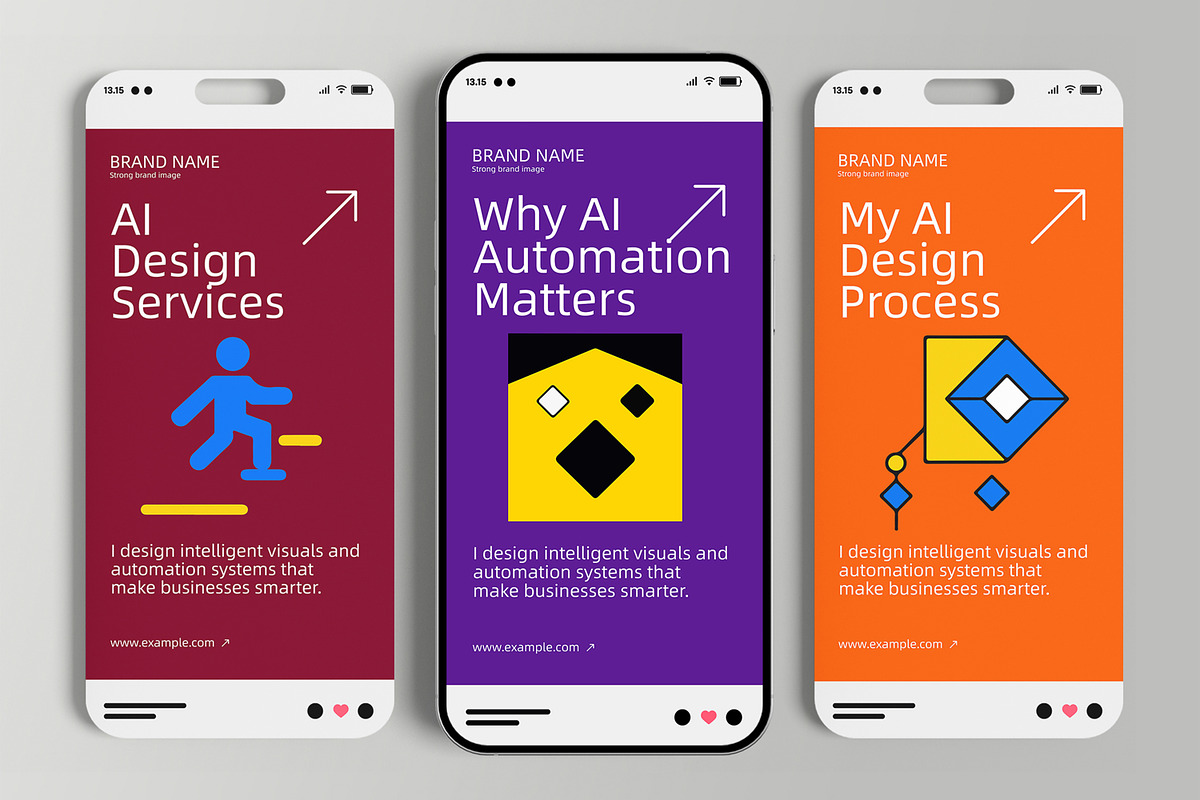 Designer for AI Automation Story, a Social Media Template by MightyDesign (Photo 3 of 7)
