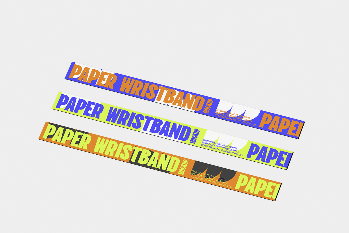 Paper Wristband Mockup, an Advertising Mockup by Permadi Creative (Photo 2 of 3)