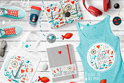 I love SEA - vector design kit, an Object Graphic by Olga Bonitas (Thumbnail 2 of 9)