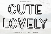 Cute lovely, a Serif Font by FreshTypeINK (Thumbnail 1 of 8)