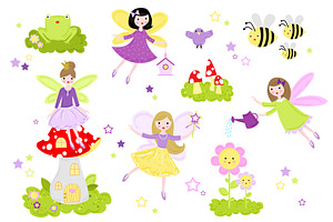 Fairy Tale Mushroom House Clip Art