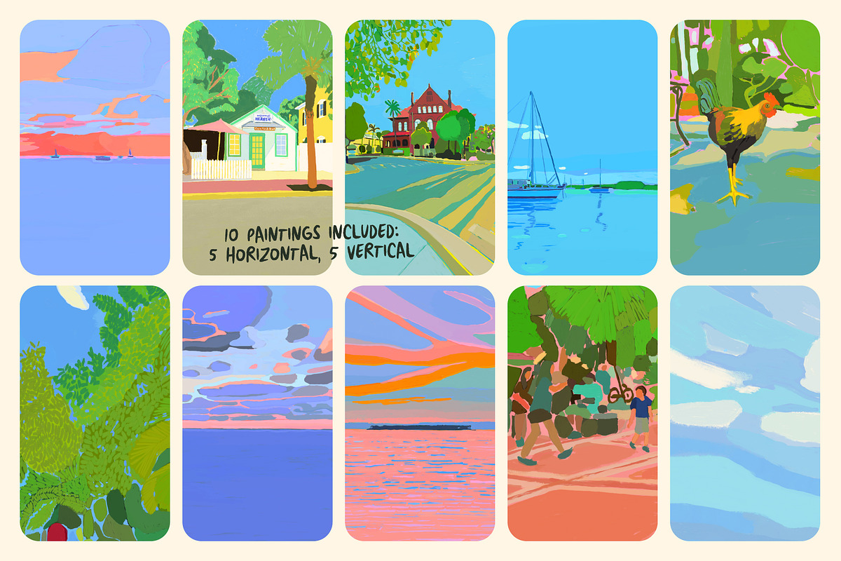 Paintings of Key West, Florida, a Graphic by Studio Funshop by Kelli (Photo 2 of 9)