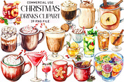 Christmas Drinks Sublimation Clipart, an Illustration by Daily.Designs (Thumbnail 1 of 3)