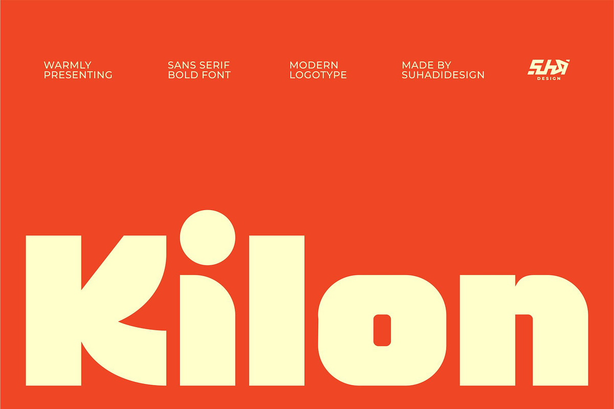 Kilon - Bold Display Font, a Sans Serif Font by suhadidesign (Photo 1 of 12)