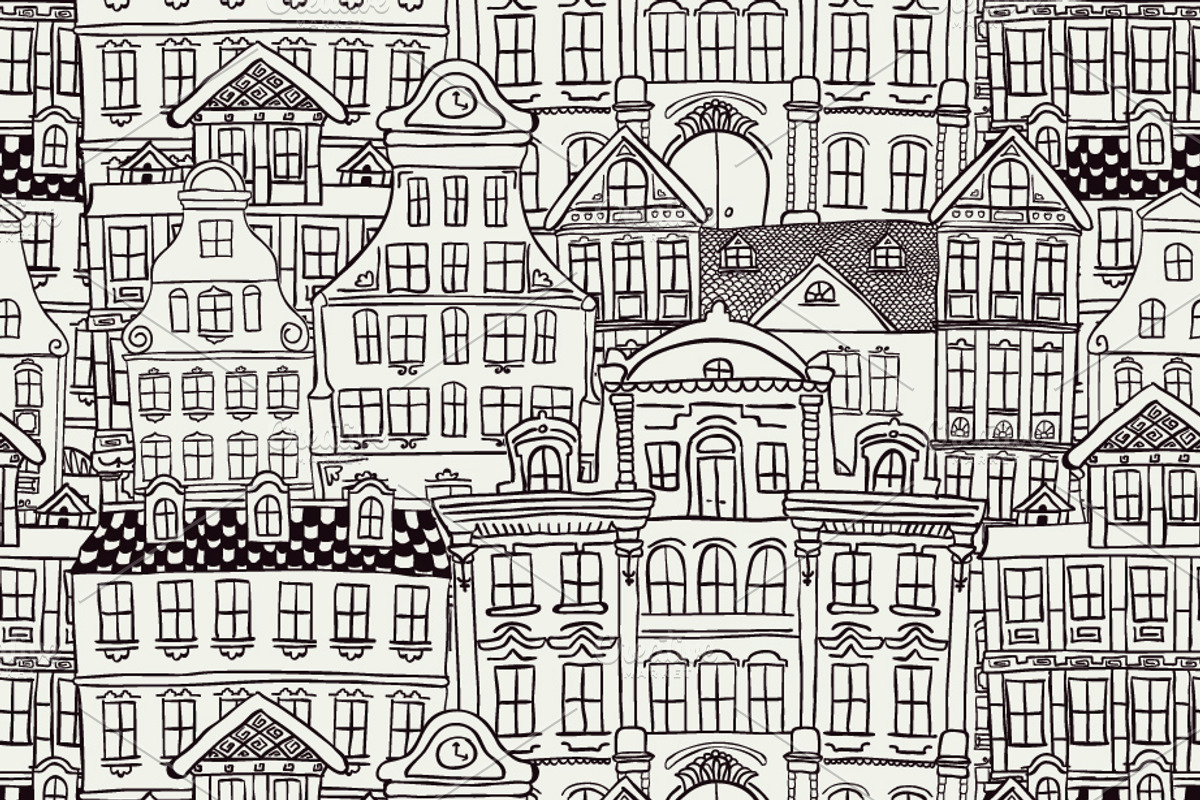 5 Doodle Seamless Patterns preview 4